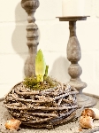 Kranz Willow, natur, Rattan, 25x25x5 cm