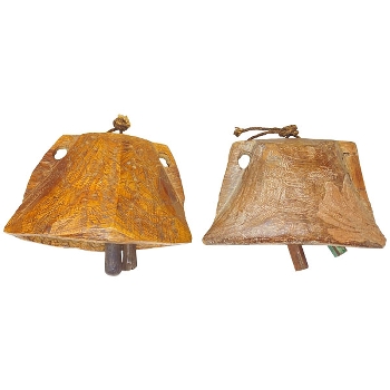 KuhGlocke Antiquité, natur, Holz, 22x16x8 cm