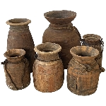 Vase Antiquité, natur, Holz, 20x20x24 cm