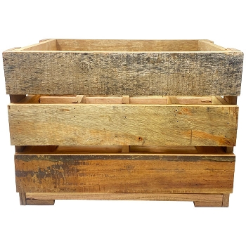 Kiste Antiquité, natur, Holz, 38x27x28 cm