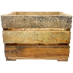 Kiste Antiquité, natur, Holz, 38x27x28 cm