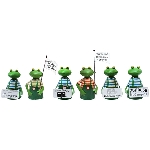 ZaunHocker Frosch Camping Kanu, Metall, 18x13x26 cm