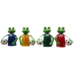 ZaunHocker FußballFrosch Kanu, Metall, 18x10x19 cm