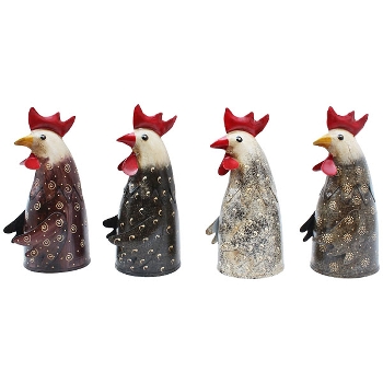 ZaunHocker Huhn Kanu, Metall, 13x10x20 cm