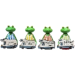 ZaunHocker Frosch WohnMobil Kanu, Metall, 14x11x18 cm