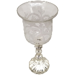 KerzenHalter Vitreous, silber, Glas, 11x11x25,5 cm