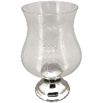 KerzenHalter Vitreous, silber, Glas, 21x21x32,5 cm
