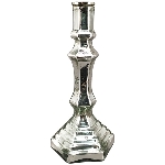 KerzenHalter Vitreous, silber, Glas/Metall, 12x12x26 cm