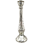 KerzenHalter Vitreous, silber, Glas/Metall, 12,5x12,5x40 cm