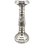 KerzenHalter Vitreous, silber, Glas/Metall, 12x12x31 cm