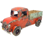 Truck Kanu, rot, Metall, 48x18x23 cm