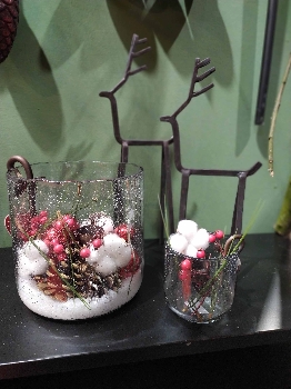 WindLicht mit KerzenHalter Verre, Glas/Metall, 10x10x10 cm