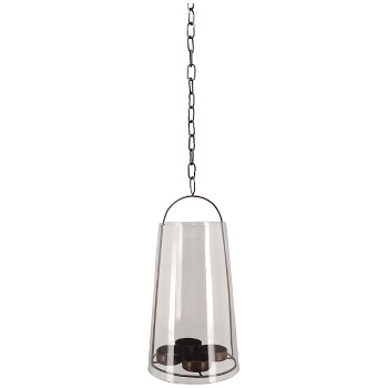 WindLichtHänger Verre, Glas/Metall, 13,5x13,5x27 cm