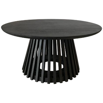 Tisch Sobre, schwarz, Holz, 75x75x35 cm