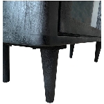 Schrank Sobre, schwarz, Holz/Glas, 100x40x87 cm