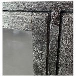 Schrank Sobre, schwarz, Holz/Glas, 100x40x87 cm