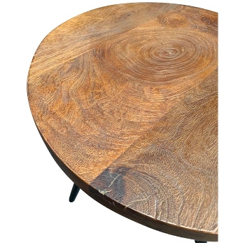 Tisch Puri, braun, Holz/Metall, 75x75x40 cm