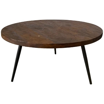Tisch Puri, braun, Holz/Metall, 75x75x40 cm