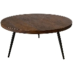 Tisch Puri, braun, Holz/Metall, 75x75x40 cm