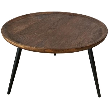 Tisch Puri, braun, Holz/Metall, 75x75x40 cm