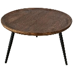 Tisch Puri, braun, Holz/Metall, 75x75x40 cm