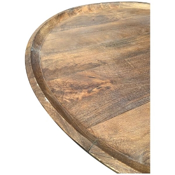 Tisch Puri, braun, Holz/Metall, 75x75x40 cm