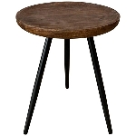 Tisch Puri, braun, Holz/Metall, 40x40x46 cm