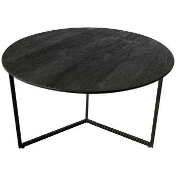 TischSet/2 Sobre, schwarz, Holz/Metall, 60x60x35 cm, 75x75x42 cm
