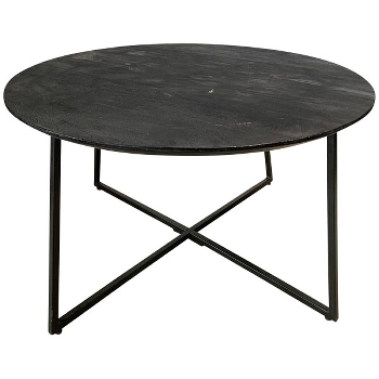 TischSet/2 Sobre, schwarz, Holz/Metall, 60x60x35 cm, 80x80x42 cm