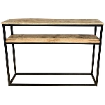Tisch Dalle, natur, Holz/Metall, 110x25x80 cm