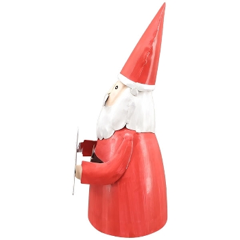ZaunHocker Santa Kanu, rot, Metall, 10x12x28 cm