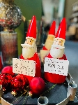 ZaunHocker Santa Kanu, rot, Metall, 10x12x28 cm