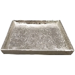 Tablett GROS, silber, Aluminium, 19x19x2,5 cm