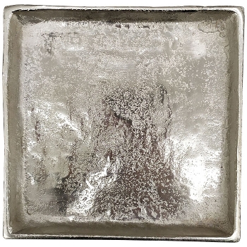 Tablett GROS, silber, Aluminium, 23x23x2,5 cm