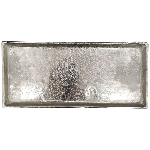 Tablett GROS, silber, Aluminium, 40x18x2 cm