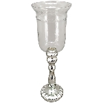 WindLicht Iride, silber, Glas, 13,5x13,5x40 cm