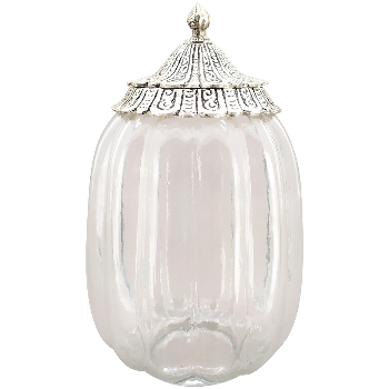 Bonboniere Iride, transparent/silber, Glas/Aluminium,