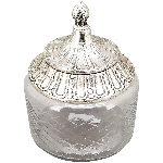 Bonboniere Iride, transparent/silber, Glas/Aluminium,