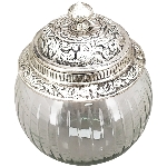 Bonboniere Iride, transparent/silber, Glas/Aluminium,