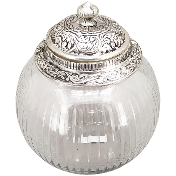Bonboniere Iride, transparent/silber, Glas/Aluminium,
