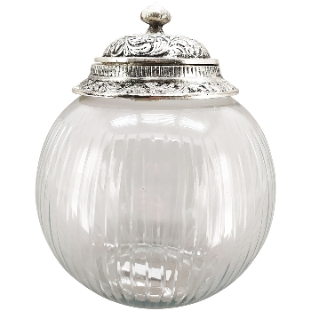 Bonboniere Iride, transparent/silber, Glas/Aluminium,
