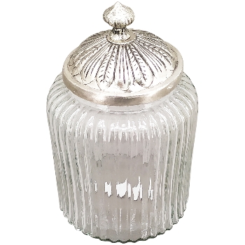 Bonboniere Iride, transparent/silber, Glas/Aluminium,