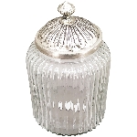 Bonboniere Iride, transparent/silber, Glas/Aluminium,
