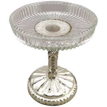 Schale Iride, silber, Glas, 13x13x13,5 cm