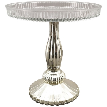 Schale Iride, silber, Glas, 20x20x19 cm