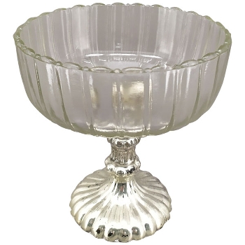 Schale Iride, silber, Glas, 15,5x15,5x12,5 cm