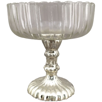 Schale Iride, silber, Glas, 15,5x15,5x12,5 cm