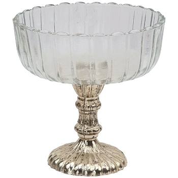 Schale Iride, silber, Glas, 15,5x15,5x15,5 cm