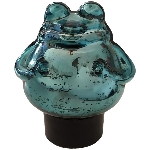 SchwimmFrosch Surplus, türkis, Glas, 11,5x9,5x13 cm