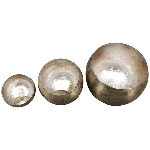 WindLichtSet/3 Aurum , silber, Metall, 10x10x9 cm,